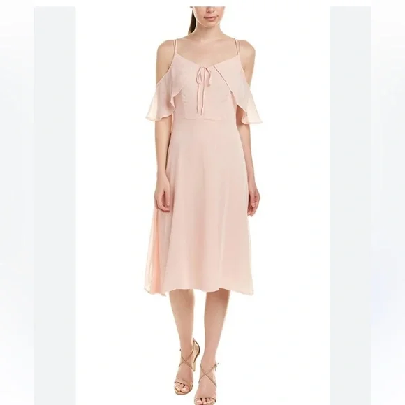 Cynthia Steffe - Blush Off the Shoulder A-Line Dress - Size 8 - Picture 2 of 13